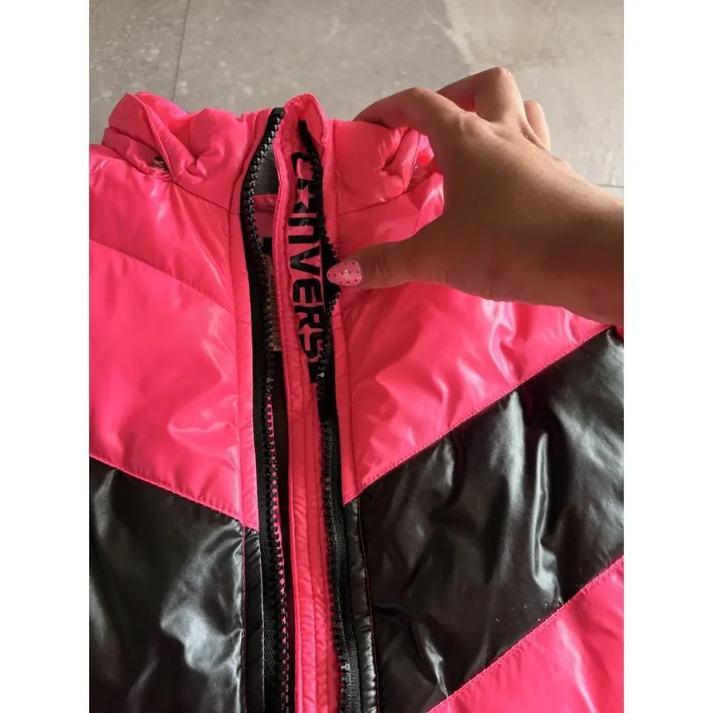 Converse Kids Pink Puffer Jacket Size XS